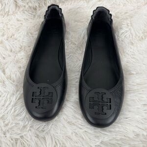 Tory Burch Black Minnie Flats